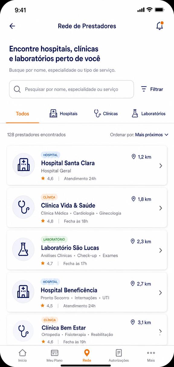 Tela 2 do aplicativo SulAmérica Saúde