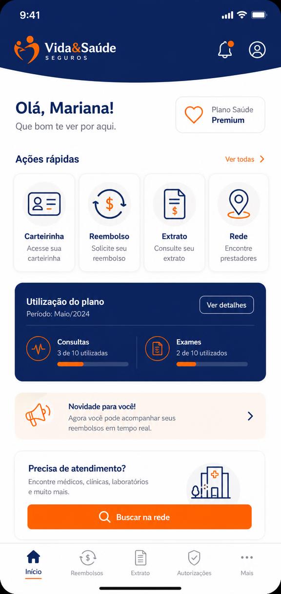 Tela 3 do aplicativo SulAmérica Saúde